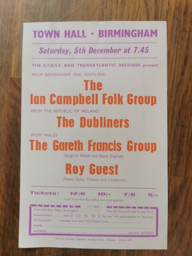 Original concert handbill - , ian
